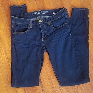Dark Blue American eagle jeggings 6 long